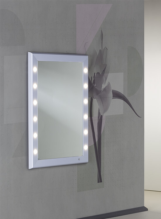Sp301 miroir de mur avec 12 lumières réglables 800x1200