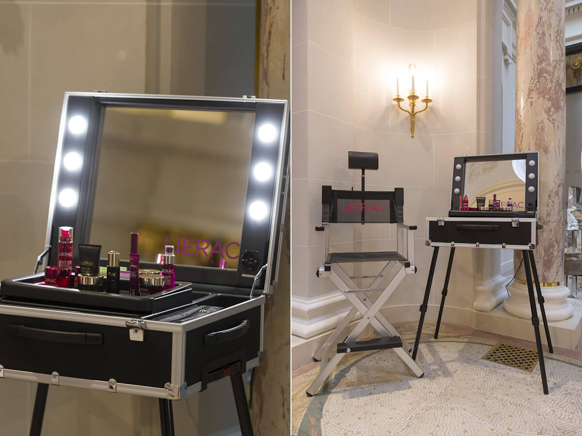 Table maquillage eclairè Cantoni pour Lierac