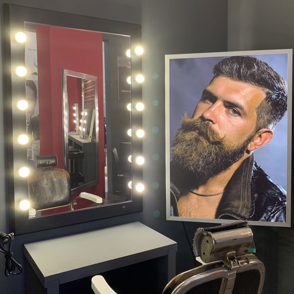 miroir de barbier vintage