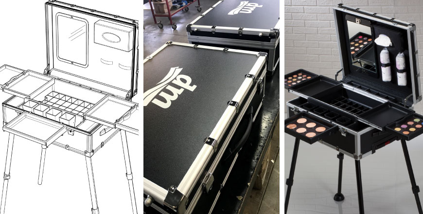 valise makeup DM personnalisée