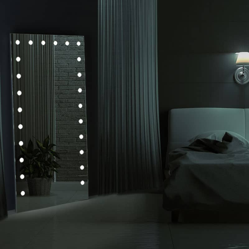 Grand miroir mural avec éclairage dans la chambre, 1020x1800x40