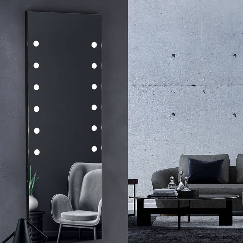 Grand miroir mural design 700x1850 avec éclairage