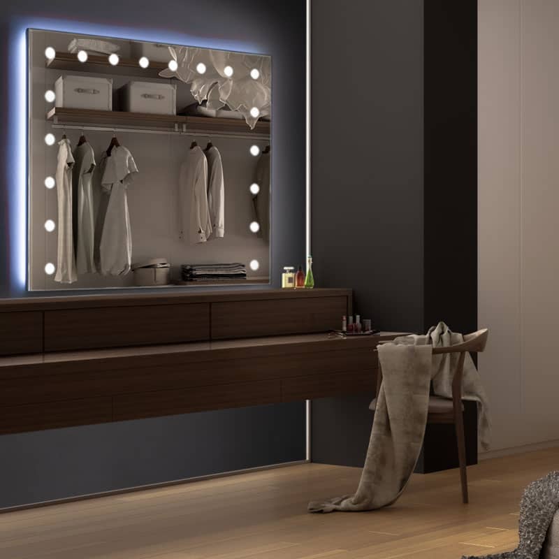 Grand miroir rétroéclairé, 1400x1020x65