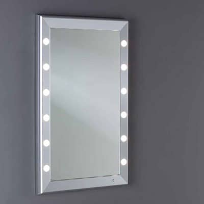 Miroir design cadre en métal chromé
