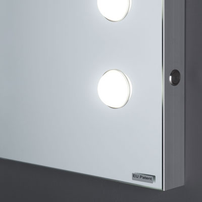 Détail miroir MDE, dimmer éclairage